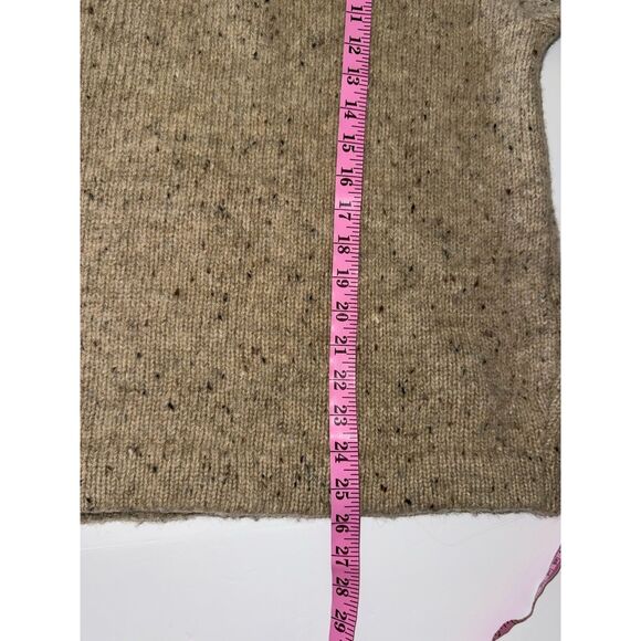 Vtg J Riggins Wool Sweater Henley Chunky Button Thick Cozy Beige Mens Large - Picture 13 of 14